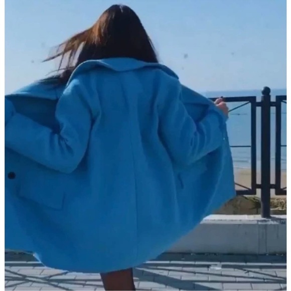 Zara OVERSIZED DOUBLE-BREASTED COAT - Picture 7 of 11